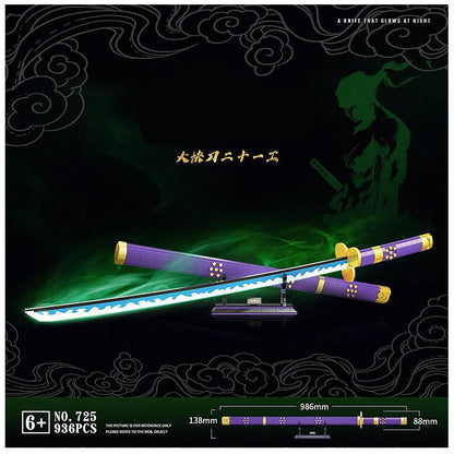 Samurai Sword Building Blocks Ninja Blade Katana Japanese Anime Butterfly Nichirin Knife Bricks MOC Children Toys for Adult Gift
