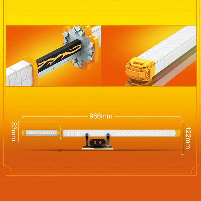 Electric Style Katana Blocks – Anime Sword Building Kit with Display Appeal