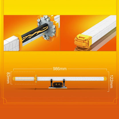 Electric Style Katana Blocks – Anime Sword Building Kit with Display Appeal