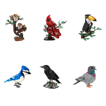 Black Raven Building Blocks – Gothic Bird Display Model (359 PCS)