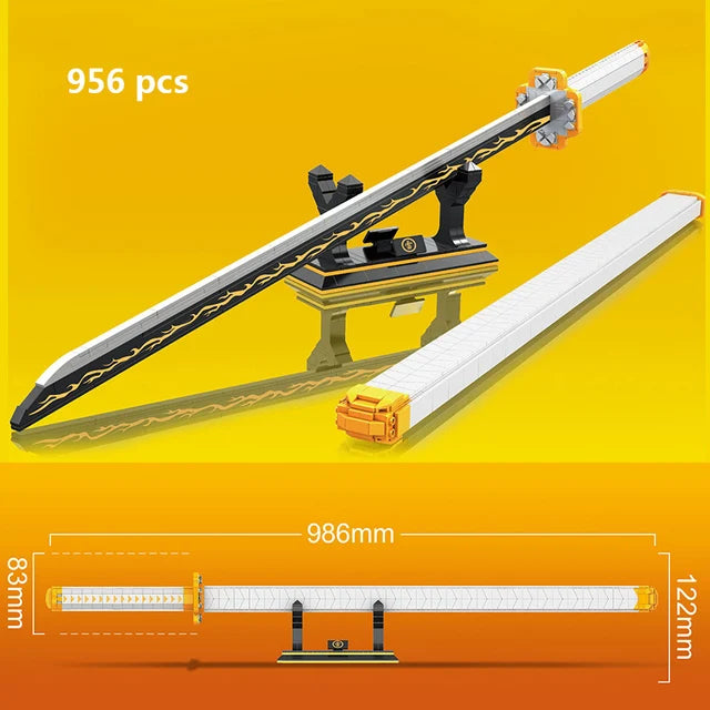 Samurai Sword Building Blocks Ninja Blade Katana Japanese Anime Butterfly Nichirin Knife Bricks MOC Children Toys for Adult Gift