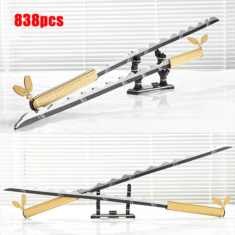 Samurai Sword Building Blocks Ninja Blade Katana Japanese Anime Butterfly Nichirin Knife Bricks MOC Children Toys for Adult Gift