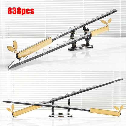 Samurai Sword Building Blocks Ninja Blade Katana Japanese Anime Butterfly Nichirin Knife Bricks MOC Children Toys for Adult Gift