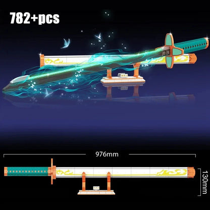 Samurai Sword Building Blocks Ninja Blade Katana Japanese Anime Butterfly Nichirin Knife Bricks MOC Children Toys for Adult Gift