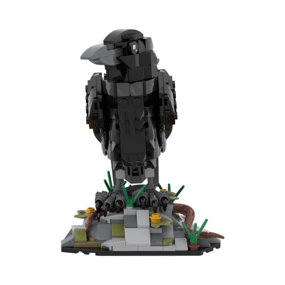 Black Raven Building Blocks – Gothic Bird Display Model (359 PCS)