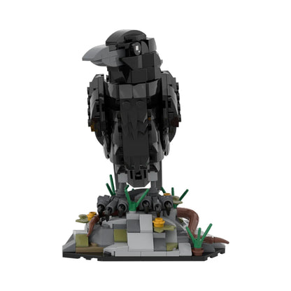 Black Raven Building Blocks – Gothic Bird Display Model (359 PCS)