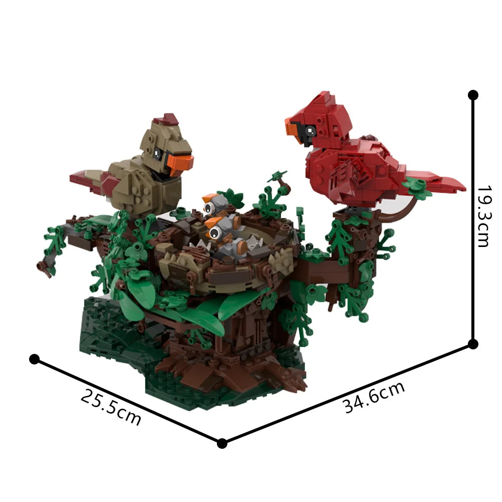 Black Raven Building Blocks – Gothic Bird Display Model (359 PCS)
