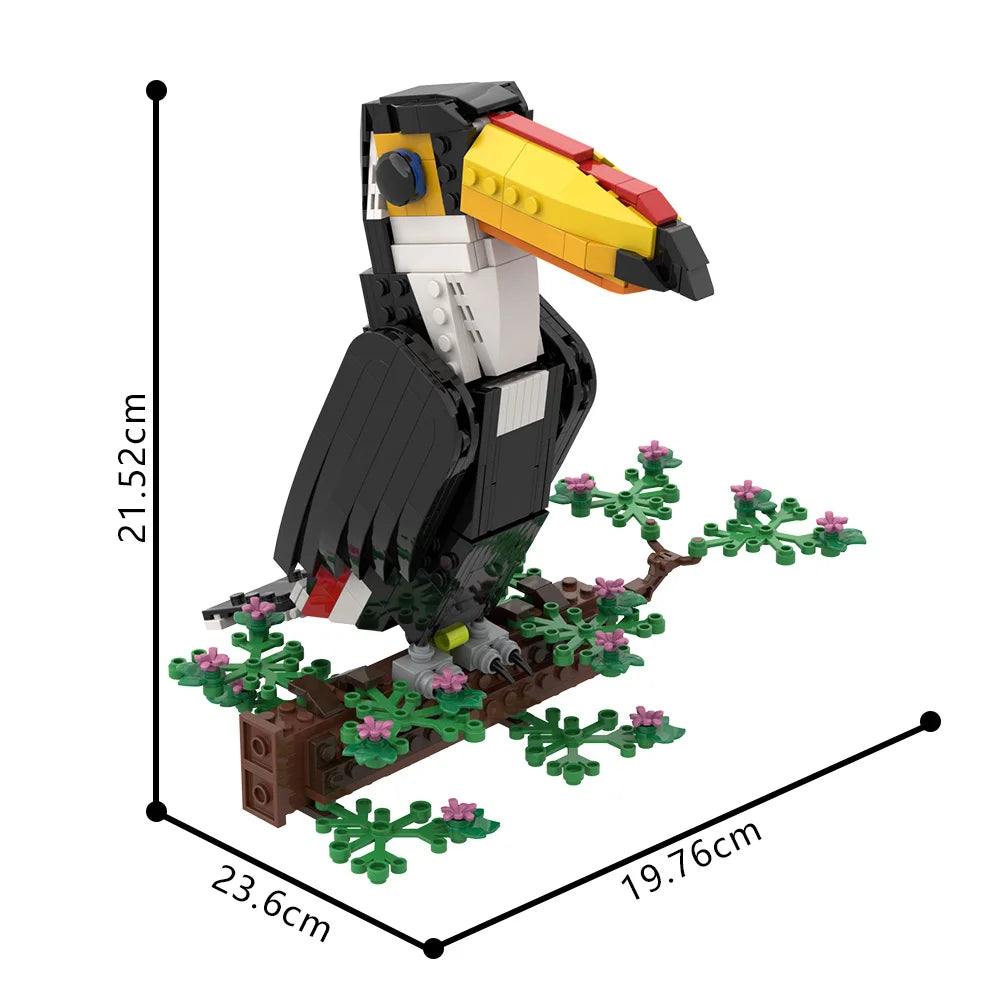 Black Raven Building Blocks – Gothic Bird Display Model (359 PCS)
