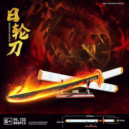 Samurai Sword Building Blocks Ninja Blade Katana Japanese Anime Butterfly Nichirin Knife Bricks MOC Children Toys for Adult Gift