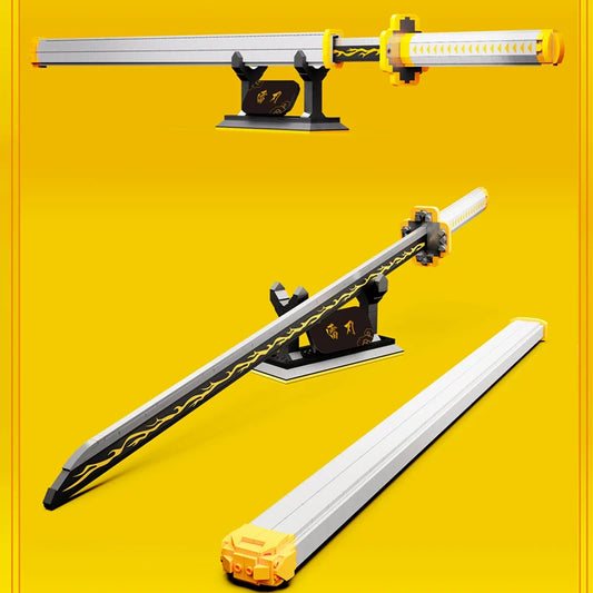 Electric Style Katana Blocks – Anime Sword Building Kit with Display Appeal