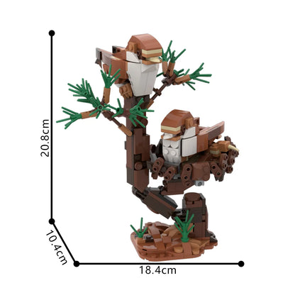 Black Raven Building Blocks – Gothic Bird Display Model (359 PCS)