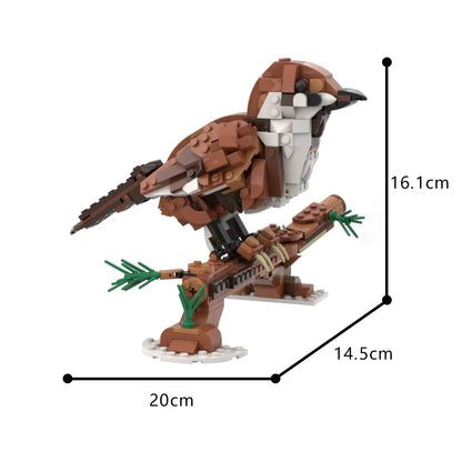 Black Raven Building Blocks – Gothic Bird Display Model (359 PCS)