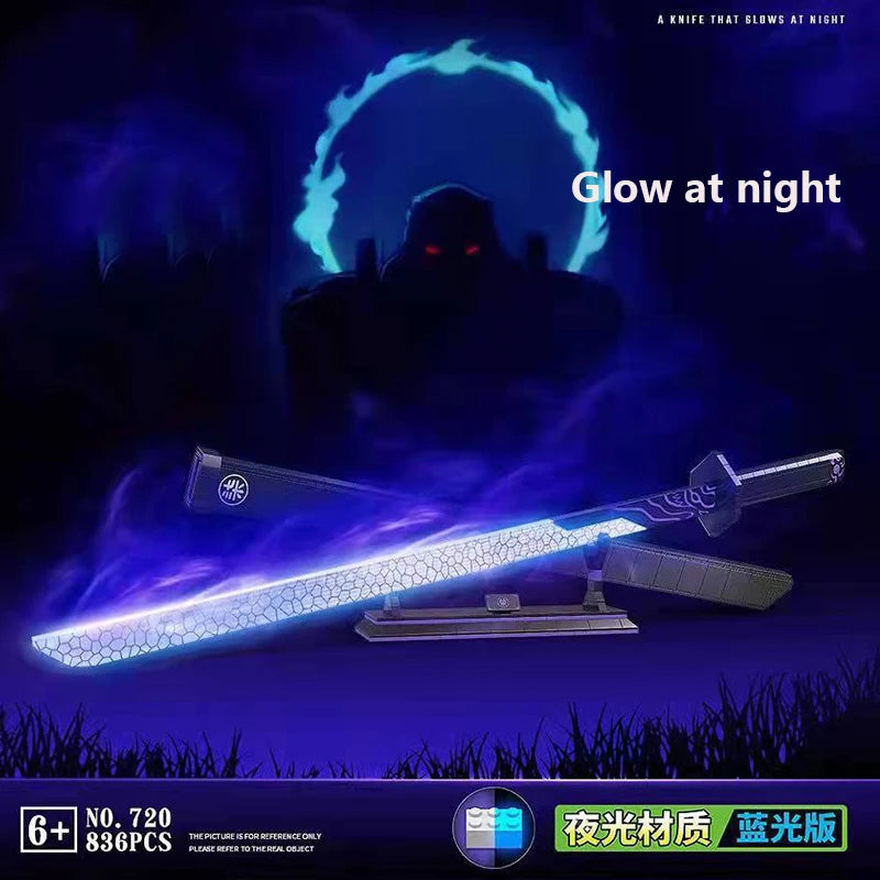 Samurai Sword Building Blocks Ninja Blade Katana Japanese Anime Butterfly Nichirin Knife Bricks MOC Children Toys for Adult Gift