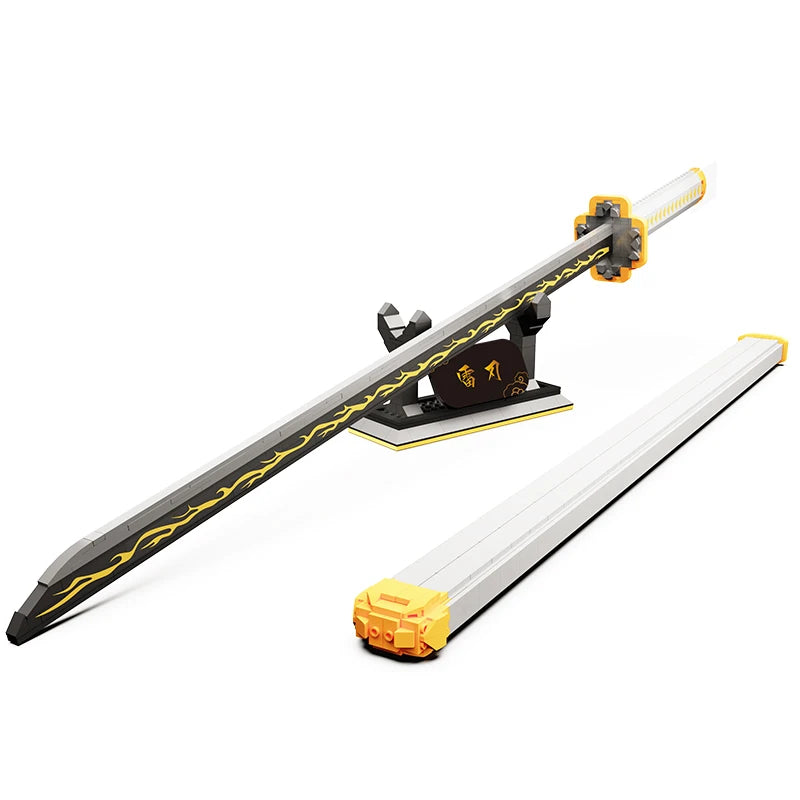 Electric Style Katana Blocks – Anime Sword Building Kit with Display Appeal